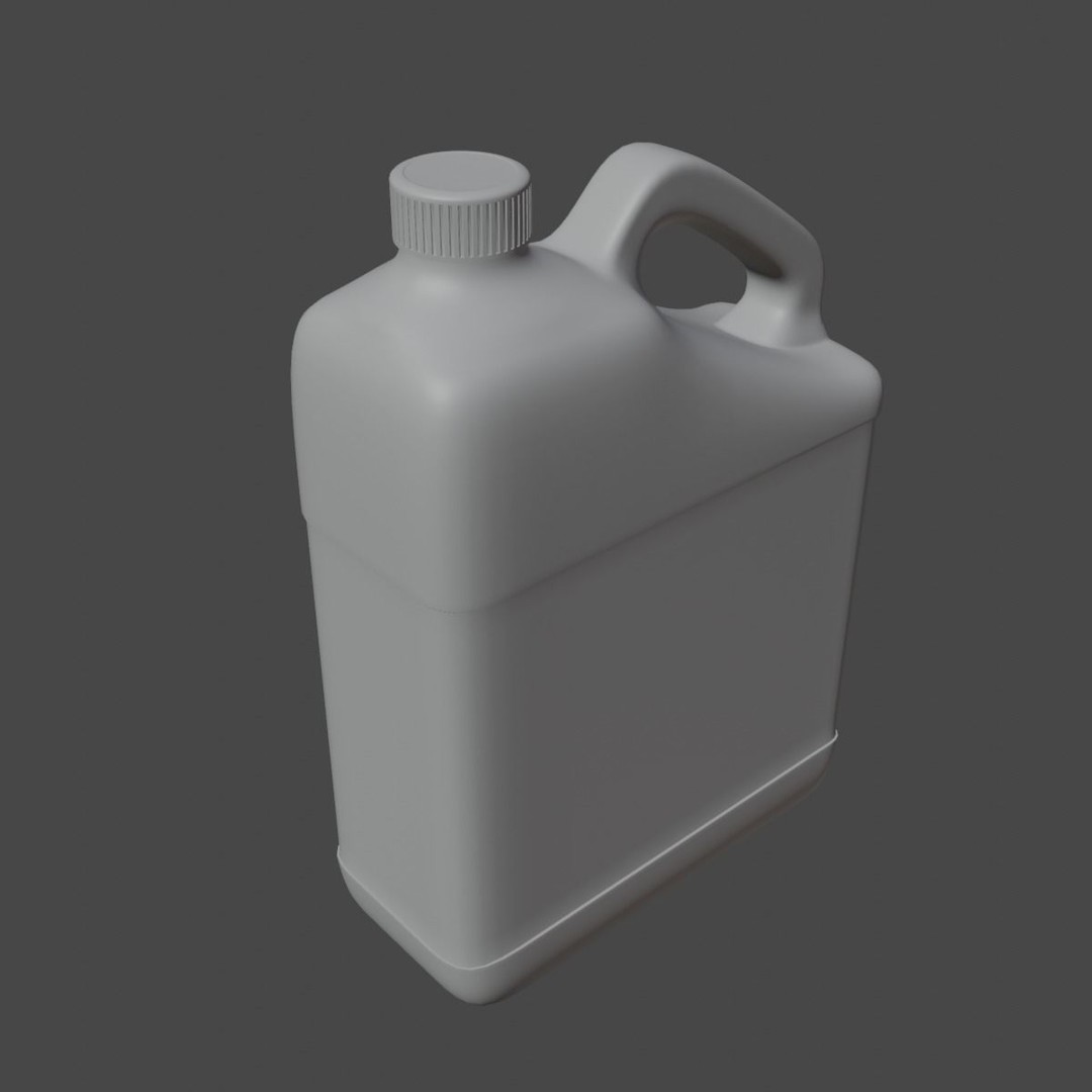 Plastic Canister 3D Model – Mid Poly PBR Asset, FBX, OBJ - View 11