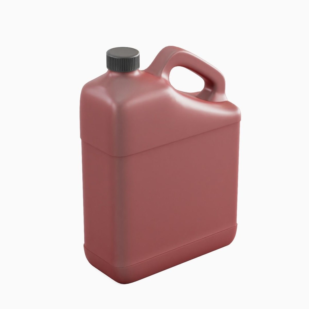 Plastic Canister 3D Model – Mid Poly PBR Asset, FBX, OBJ - View 7