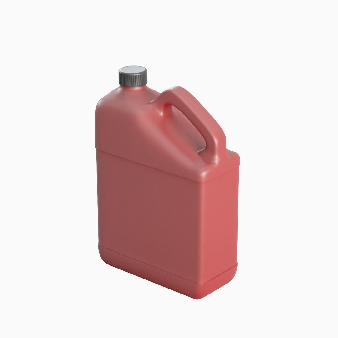 Plastic Canister 3D Model – Mid Poly PBR Asset, FBX, OBJ - View 8