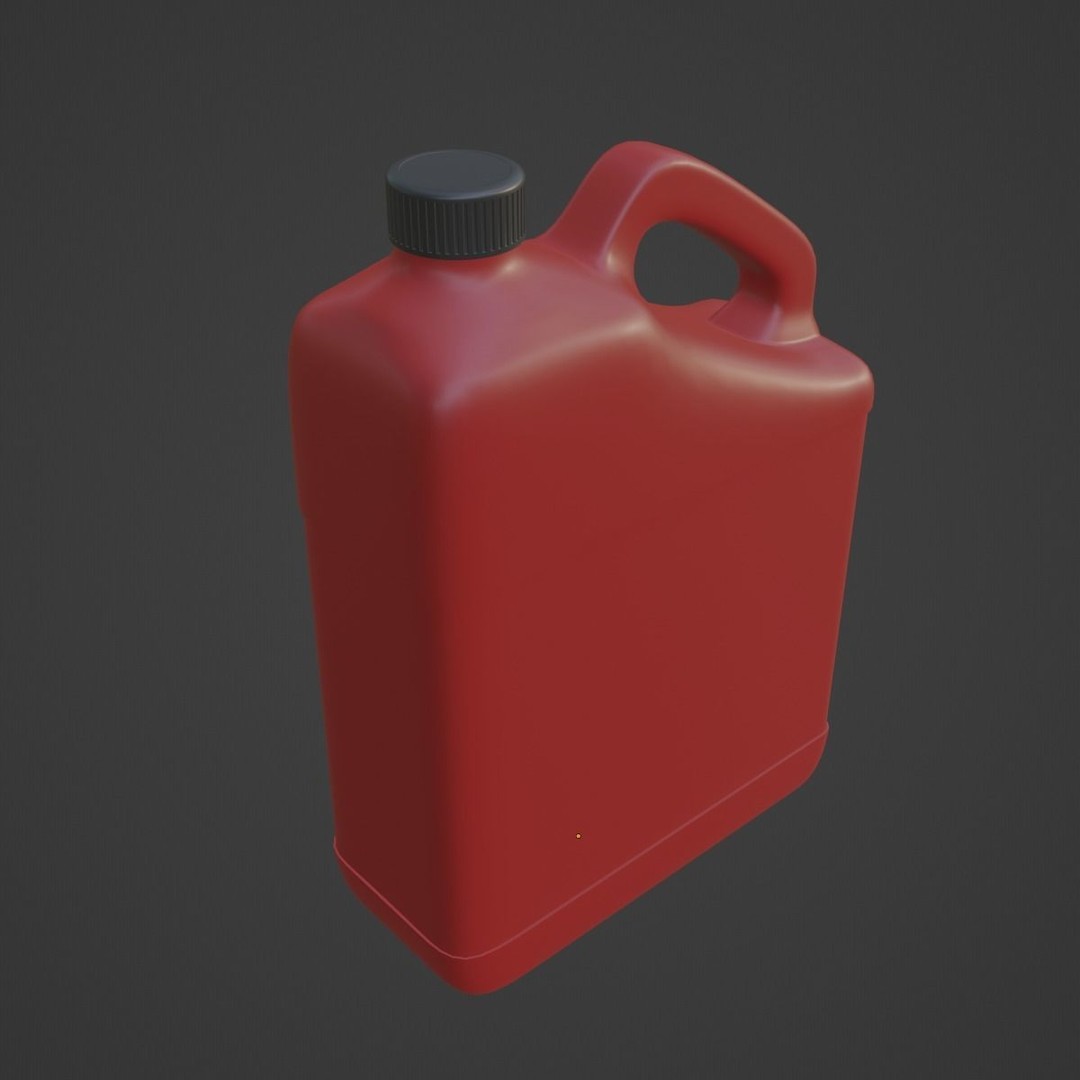 Plastic Canister 3D Model – Mid Poly PBR Asset, FBX, OBJ - View 9