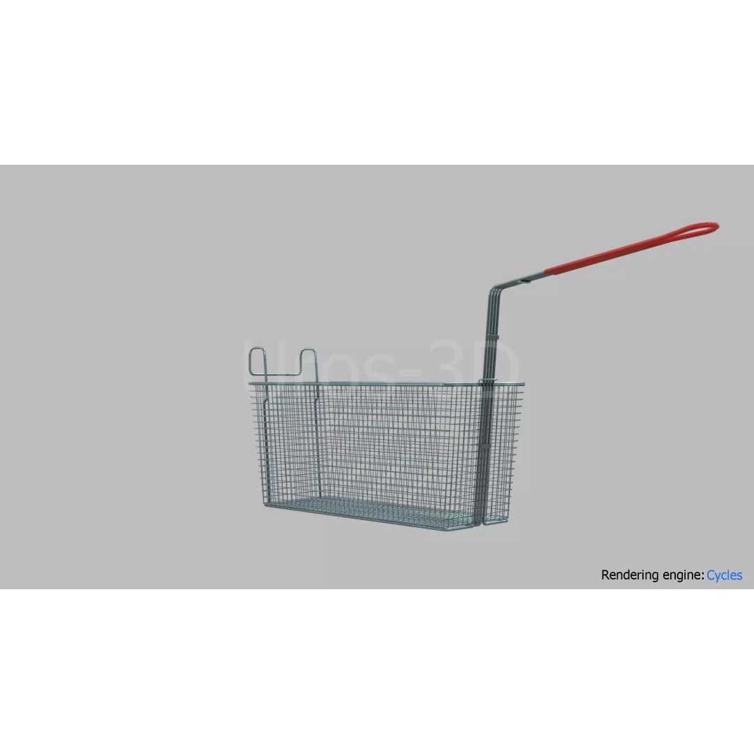 Deep Fryer Basket 3D Model – Low Poly PBR Asset for Unity, Unreal - View 10