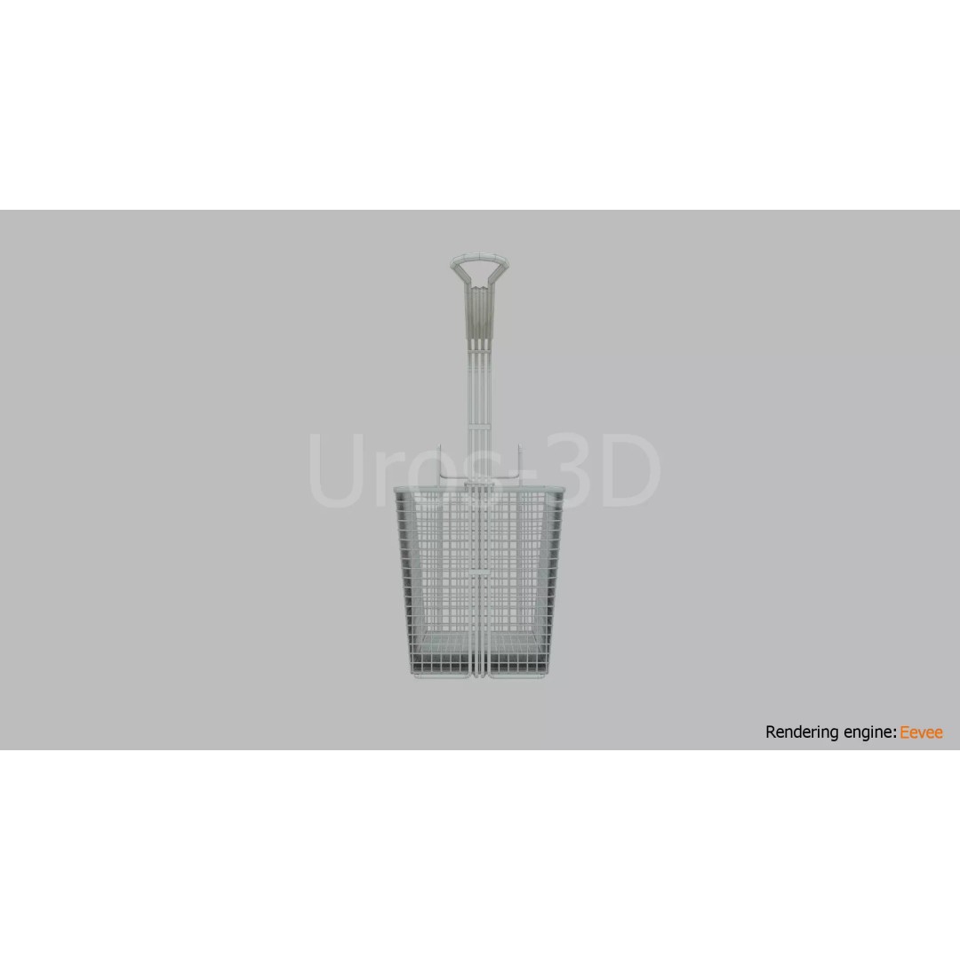 Deep Fryer Basket 3D Model – Low Poly PBR Asset for Unity, Unreal - View 24
