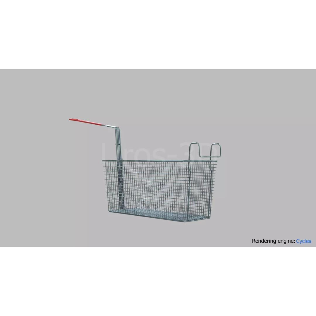 Deep Fryer Basket 3D Model – Low Poly PBR Asset for Unity, Unreal - View 6