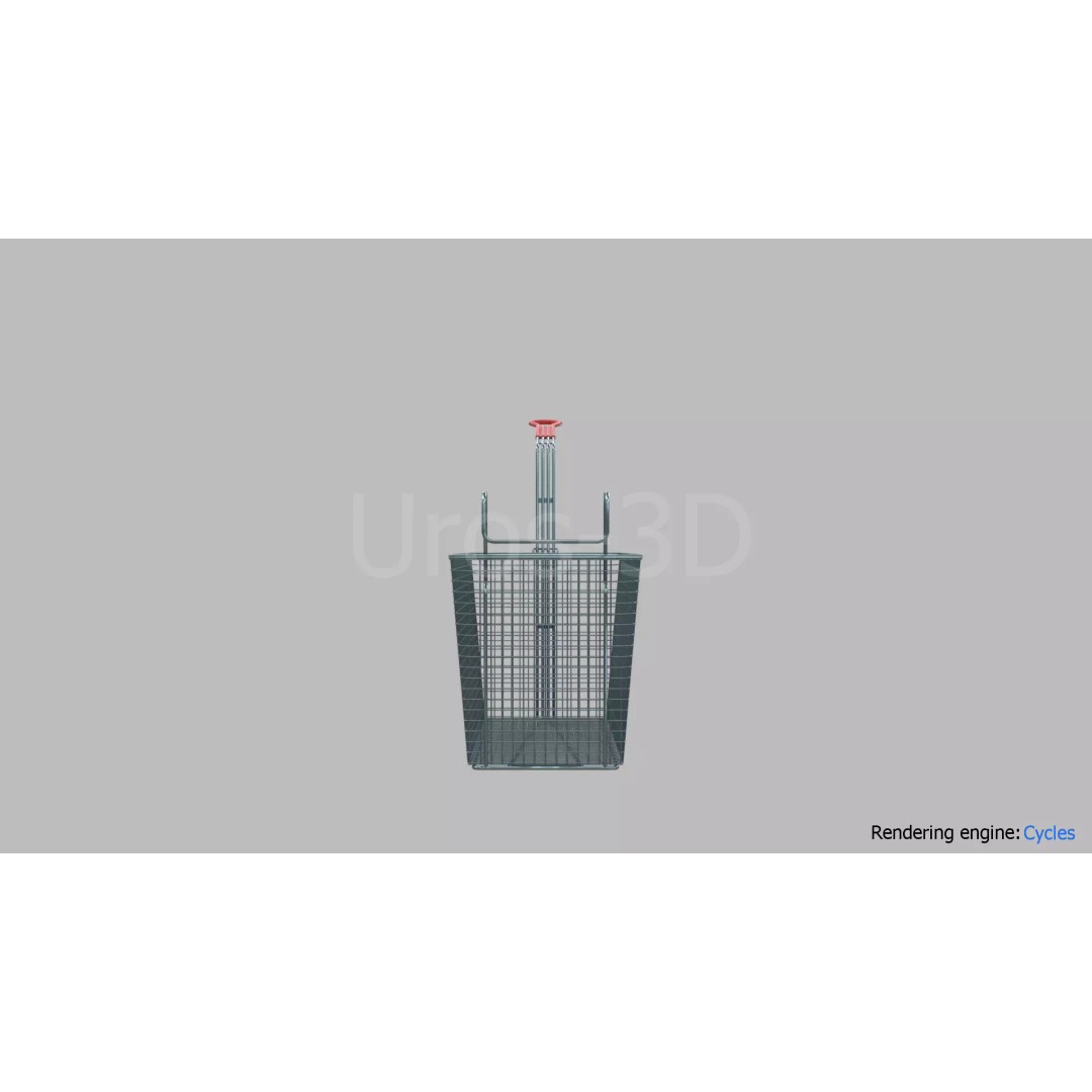 Deep Fryer Basket 3D Model – Low Poly PBR Asset for Unity, Unreal - View 7