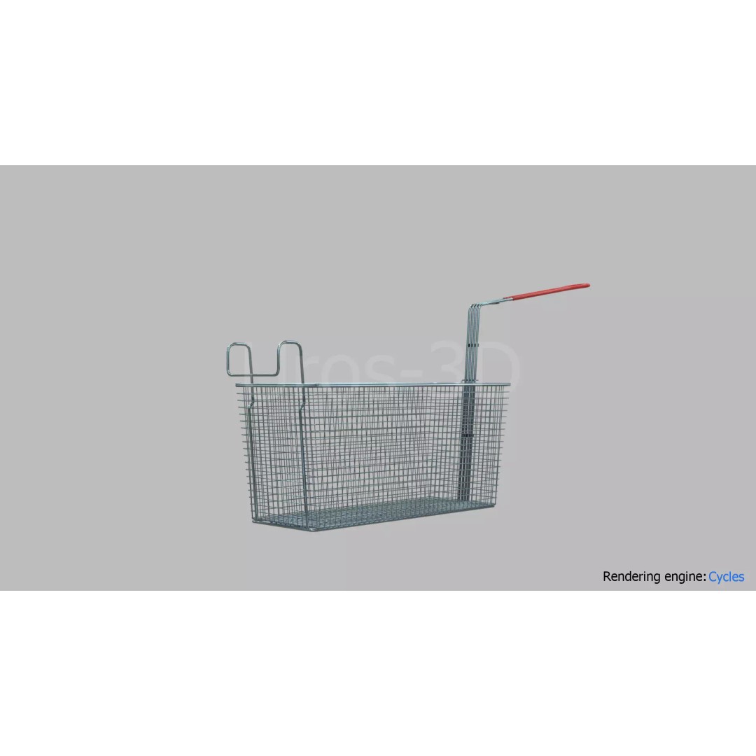 Deep Fryer Basket 3D Model – Low Poly PBR Asset for Unity, Unreal - View 8