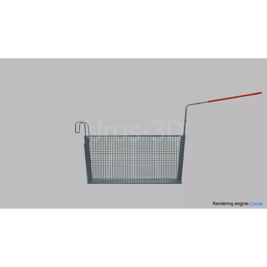 Deep Fryer Basket 3D Model – Low Poly PBR Asset for Unity, Unreal - View 9