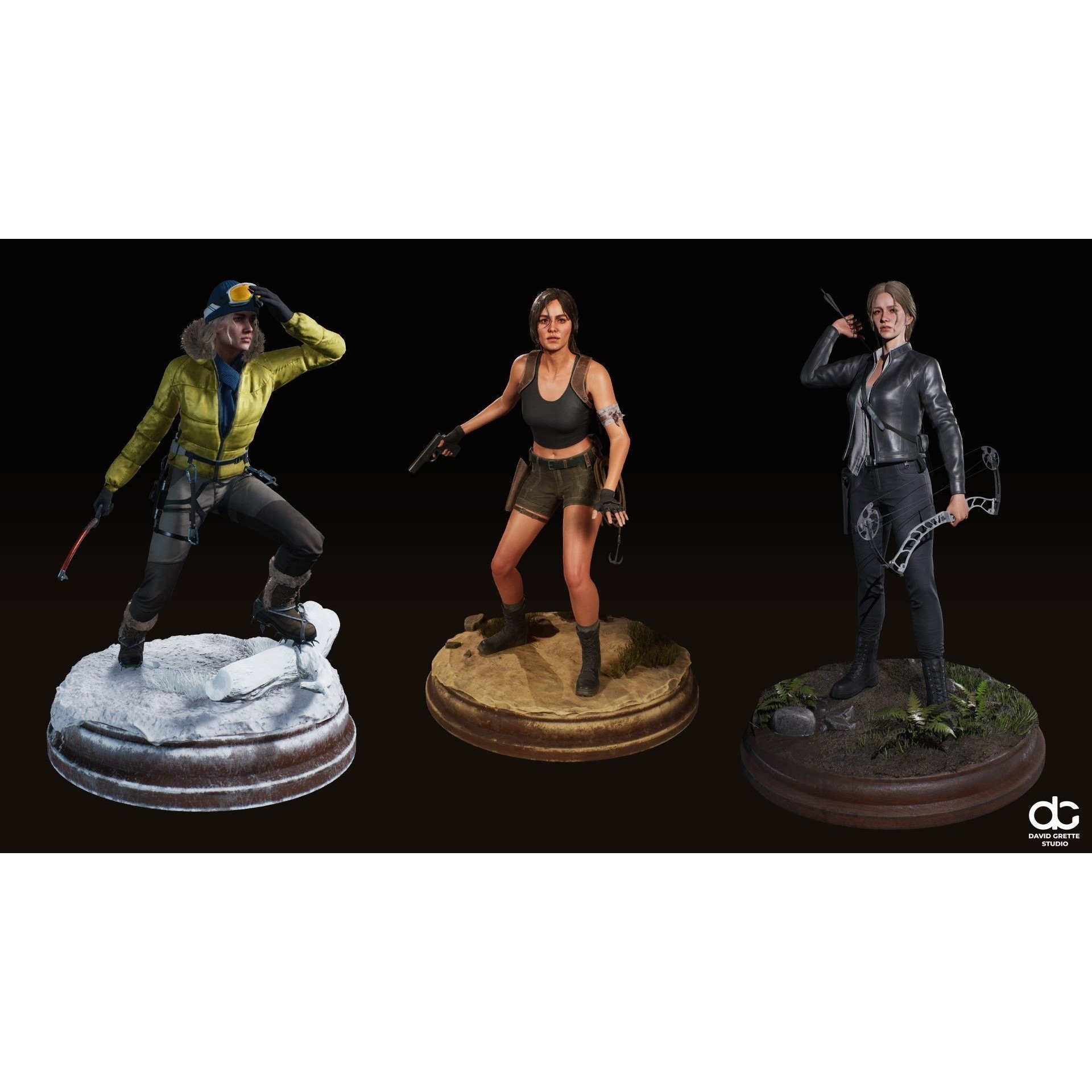 Adventure Characters Pack - Low-Poly Game-Ready 3D Model - View 3