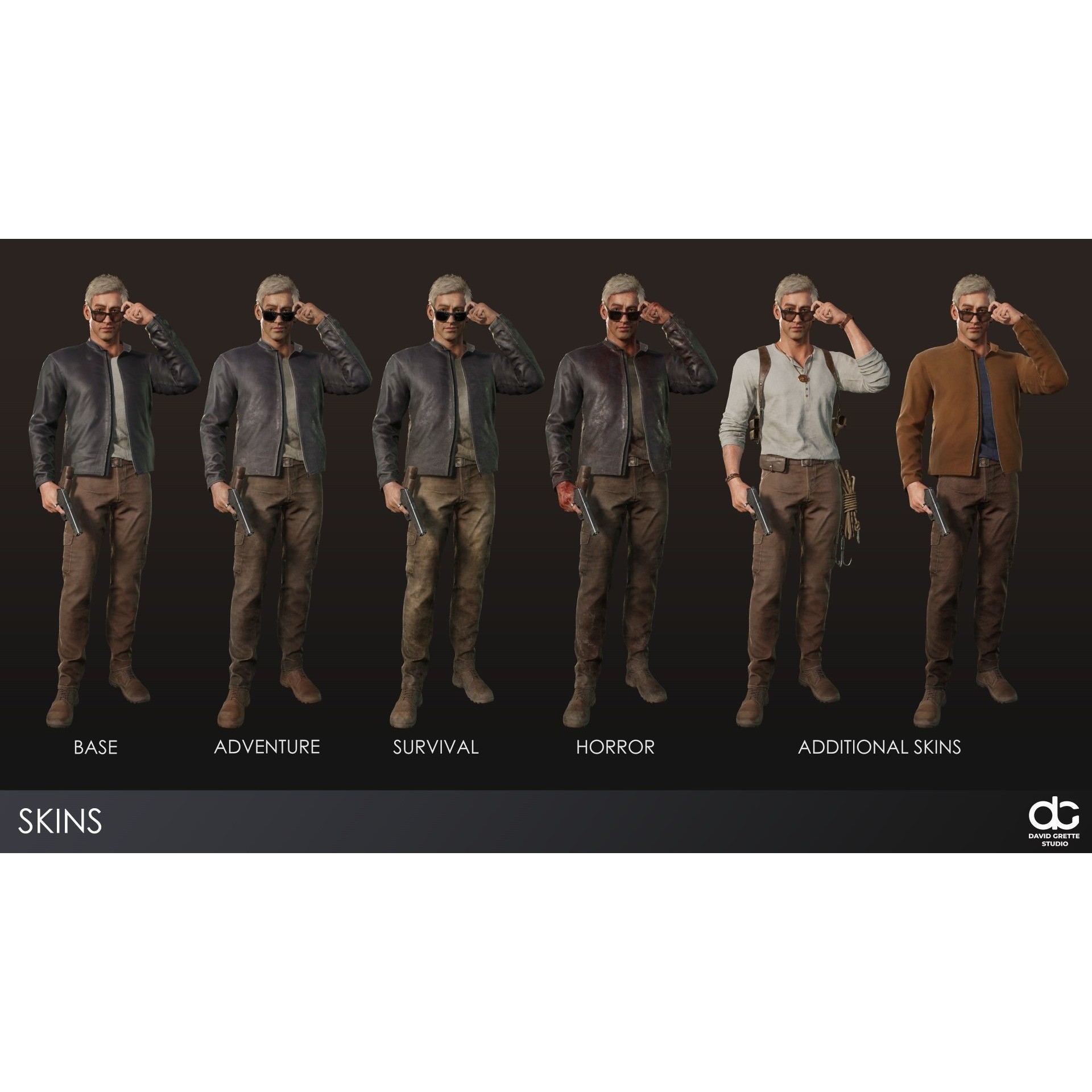 Adventure Characters Pack - Low-Poly Game-Ready 3D Model - View 5