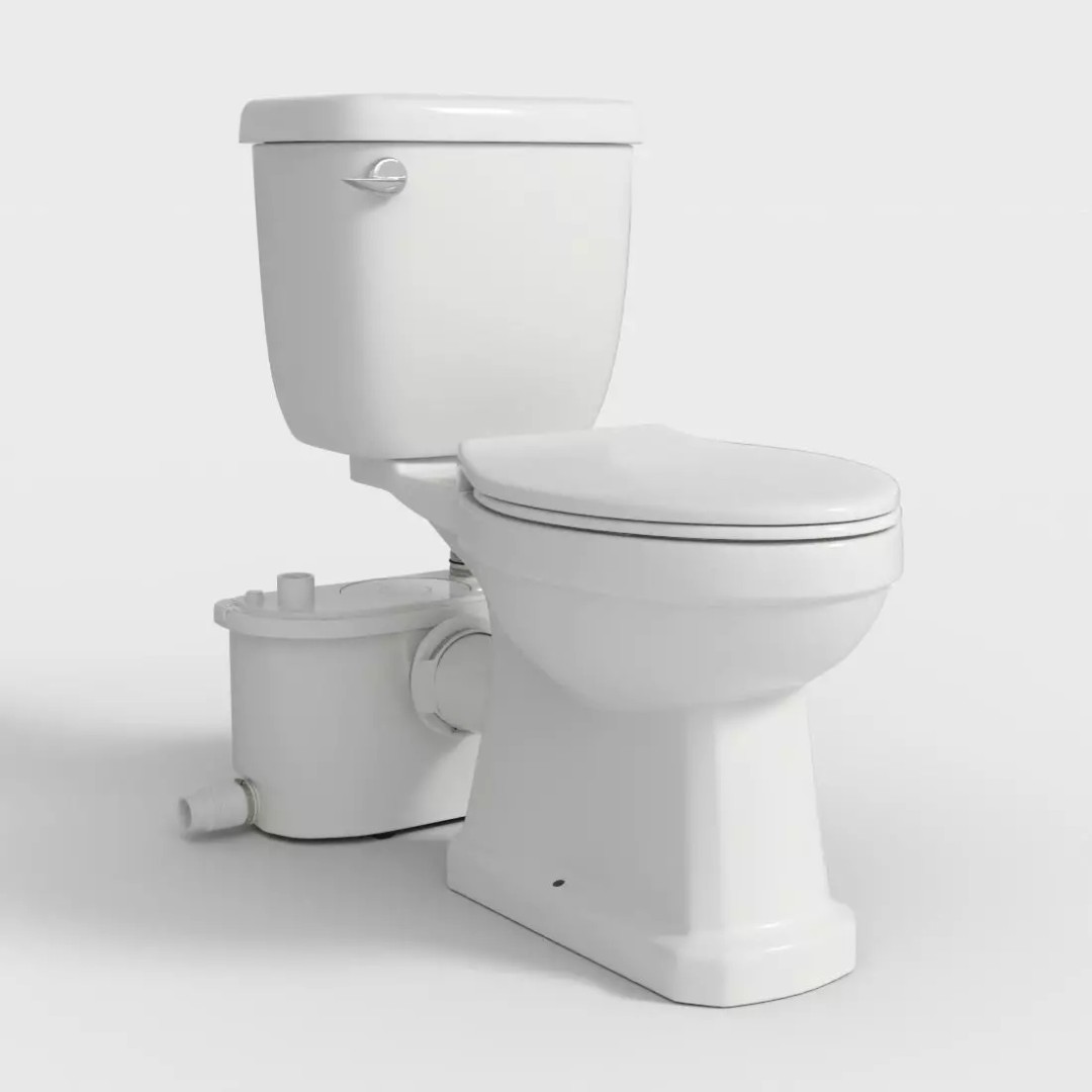 Upflush Toilet 3D Model – Low Poly PBR Asset, FBX Format - View 2