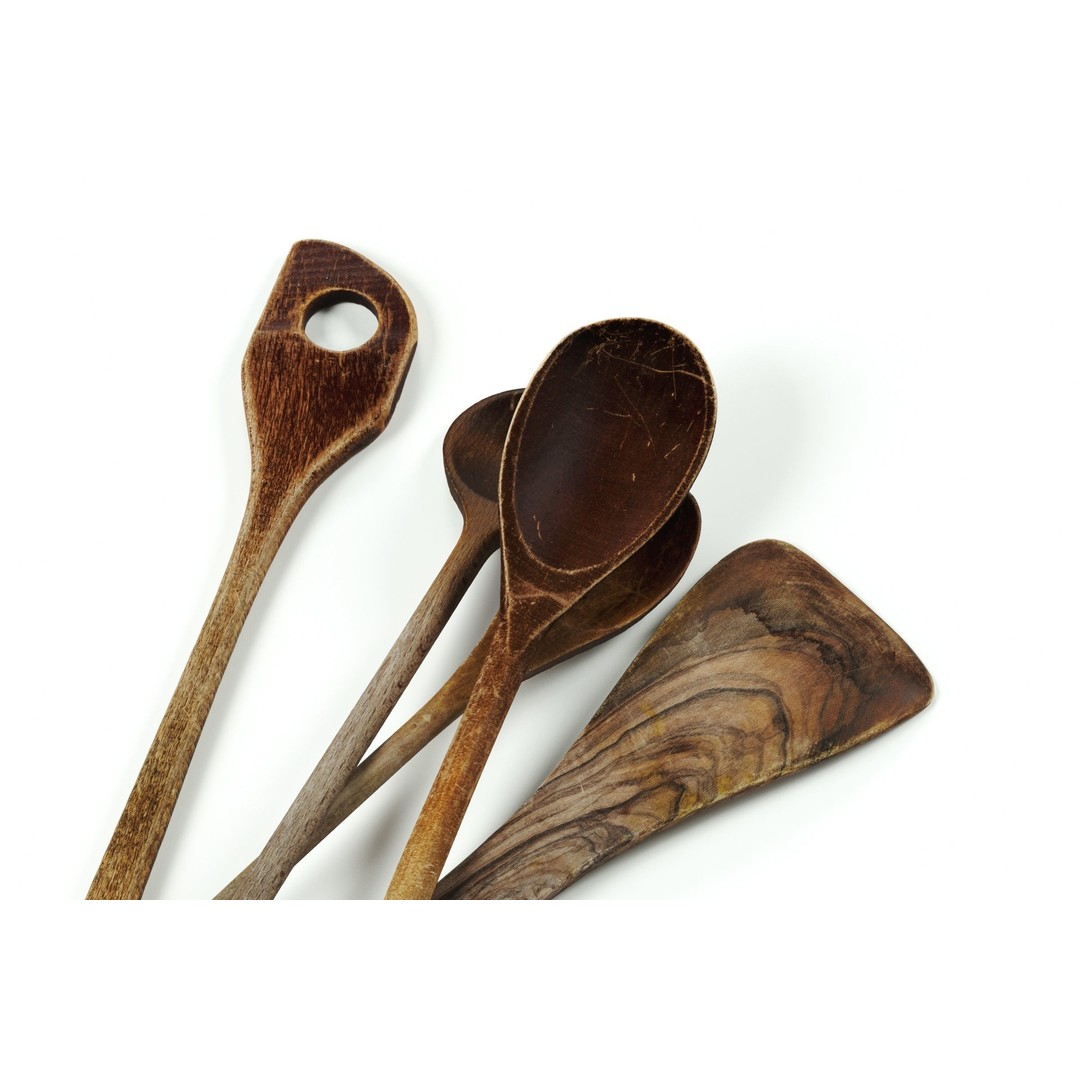 Wooden Kitchen Tools Set 3D Model – Vintage Cooking Utensils, FBX, OBJ - View 7