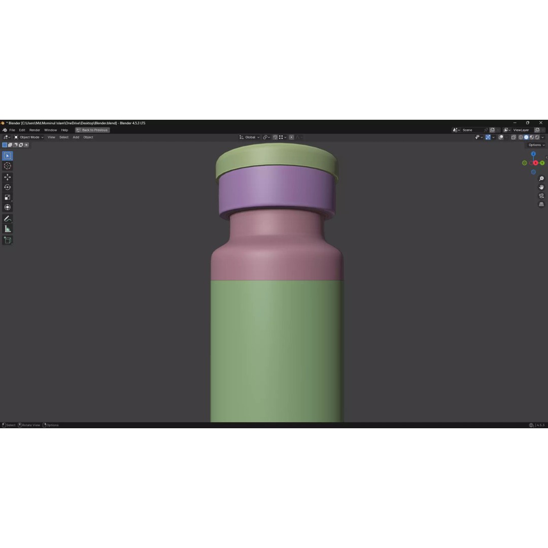 Injection Vial 3D Model – Low Poly PBR Medical Asset, FBX, OBJ - View 12
