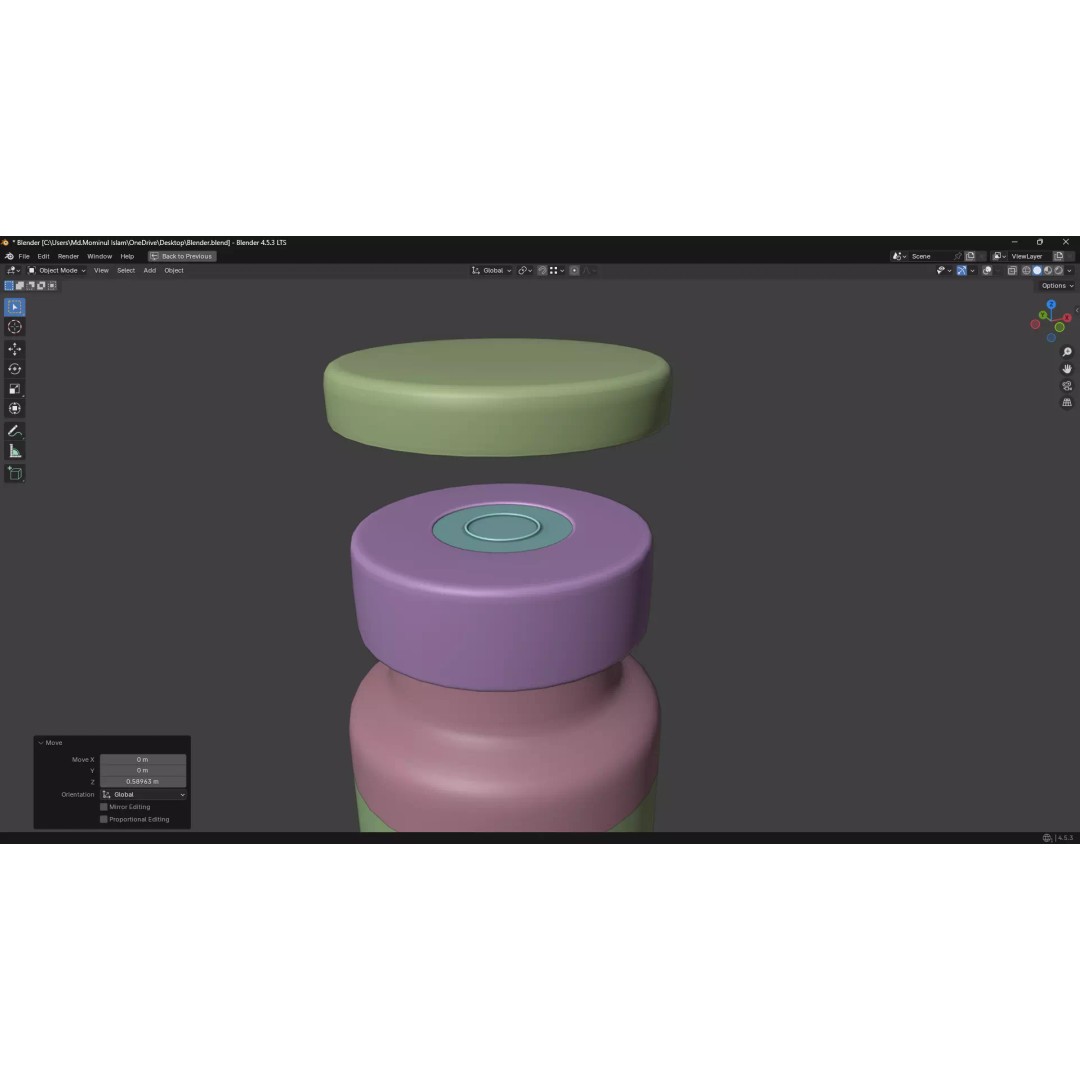 Injection Vial 3D Model – Low Poly PBR Medical Asset, FBX, OBJ - View 18