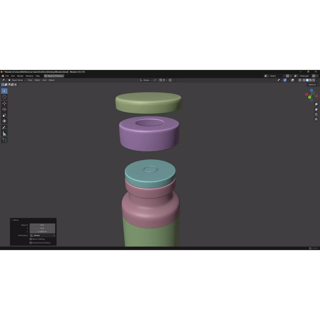 Injection Vial 3D Model – Low Poly PBR Medical Asset, FBX, OBJ - View 19