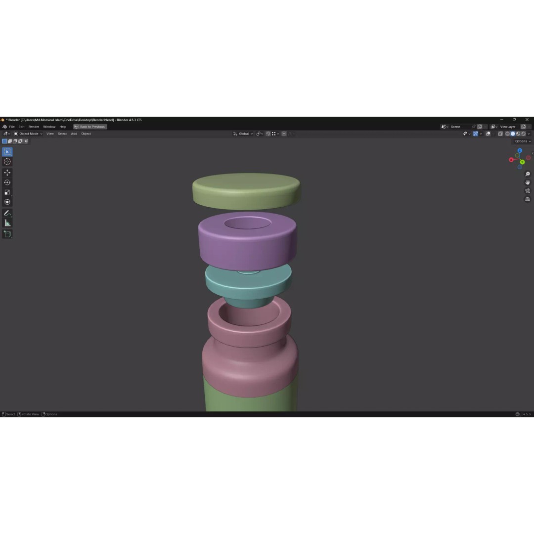 Injection Vial 3D Model – Low Poly PBR Medical Asset, FBX, OBJ - View 21