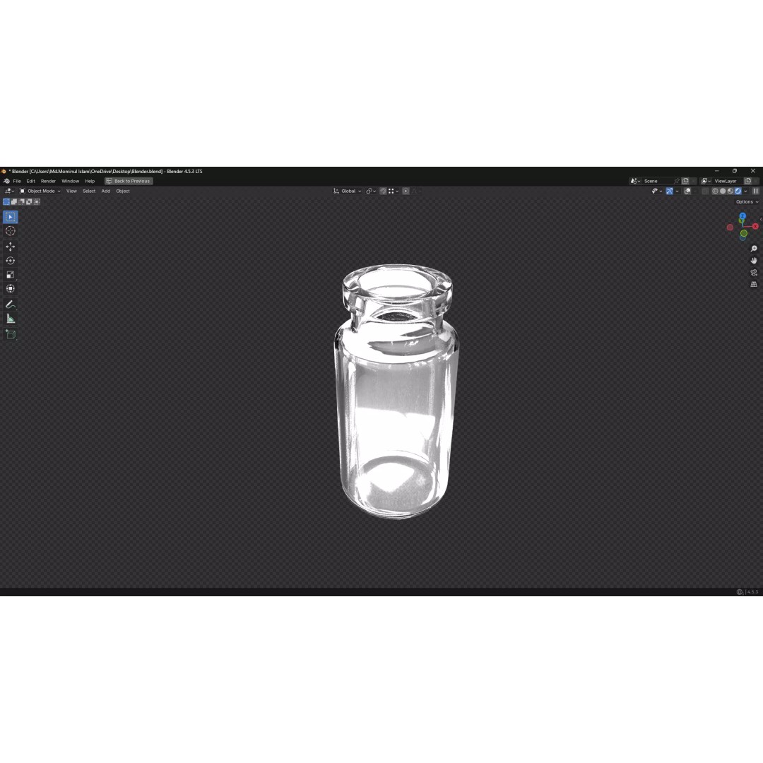 Injection Vial 3D Model – Low Poly PBR Medical Asset, FBX, OBJ - View 27