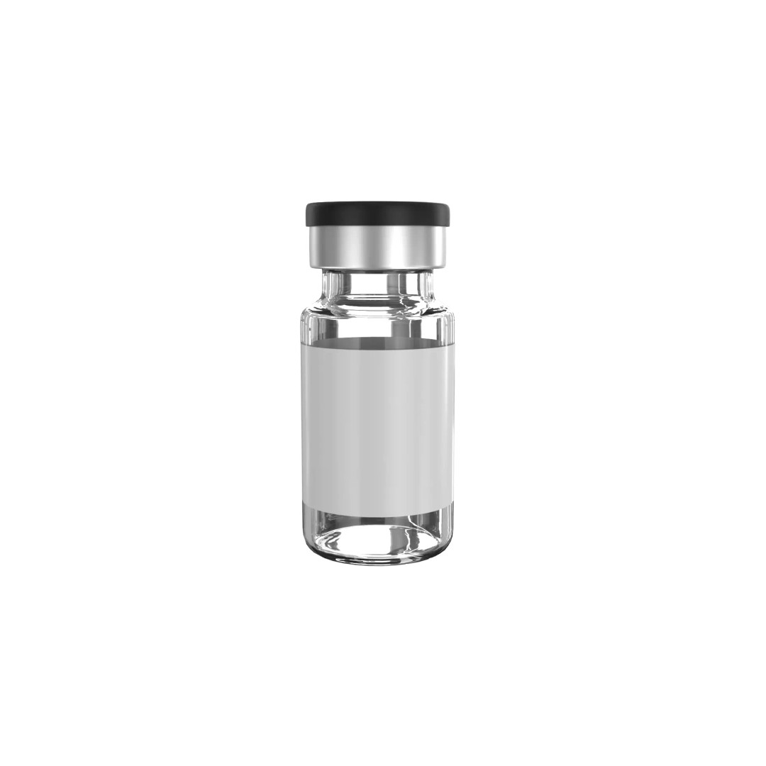 Injection Vial 3D Model – Low Poly PBR Medical Asset, FBX, OBJ - View 3