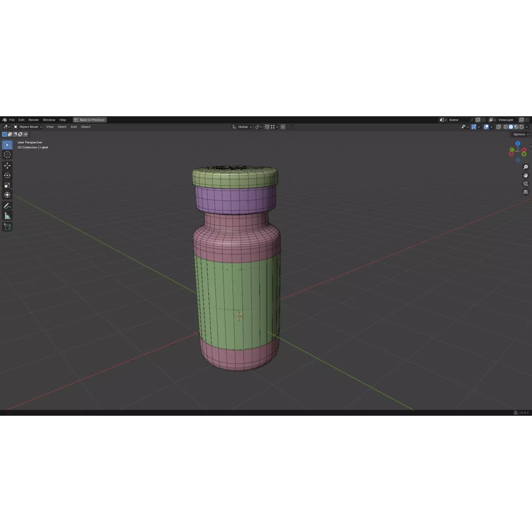Injection Vial 3D Model – Low Poly PBR Medical Asset, FBX, OBJ - View 35