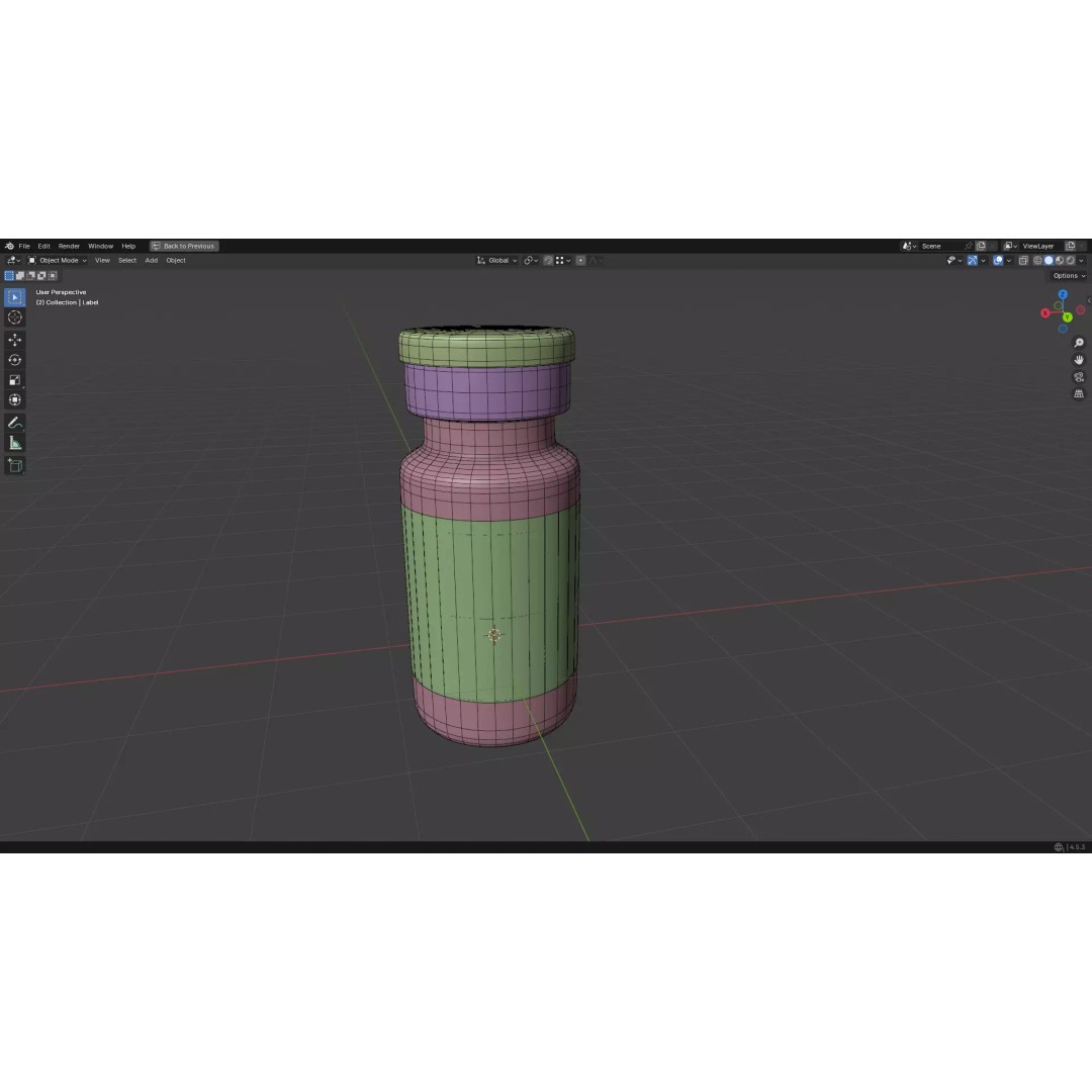 Injection Vial 3D Model – Low Poly PBR Medical Asset, FBX, OBJ - View 36