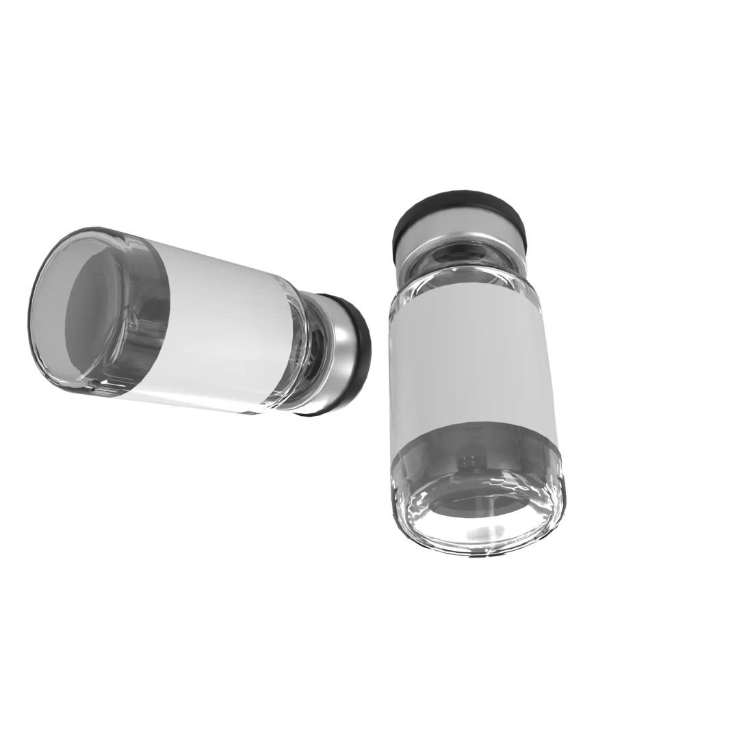 Injection Vial 3D Model – Low Poly PBR Medical Asset, FBX, OBJ - View 5