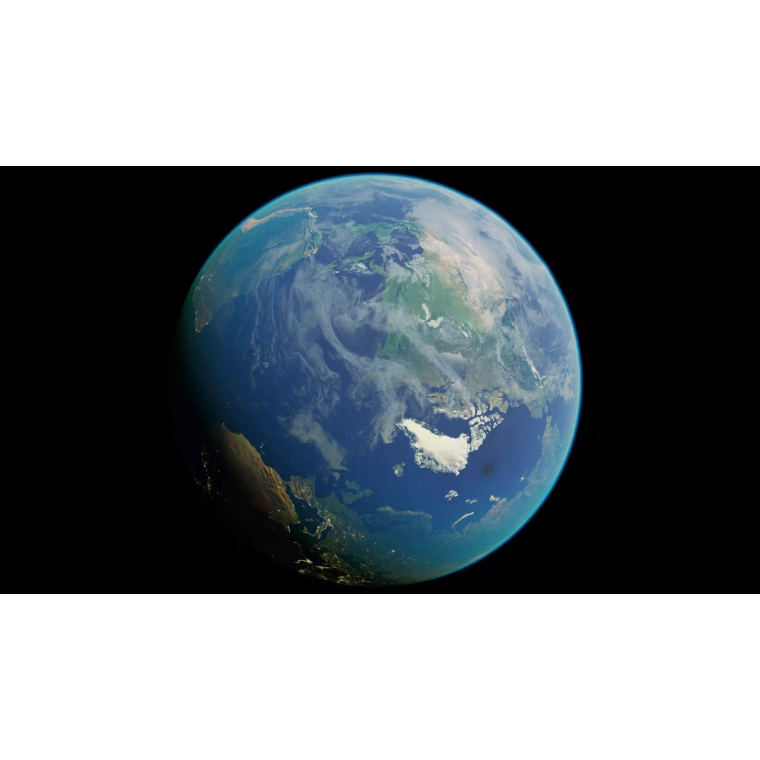 Earth Planet 3D Model – HyperRealistic 16k Textures, FBX - View 2