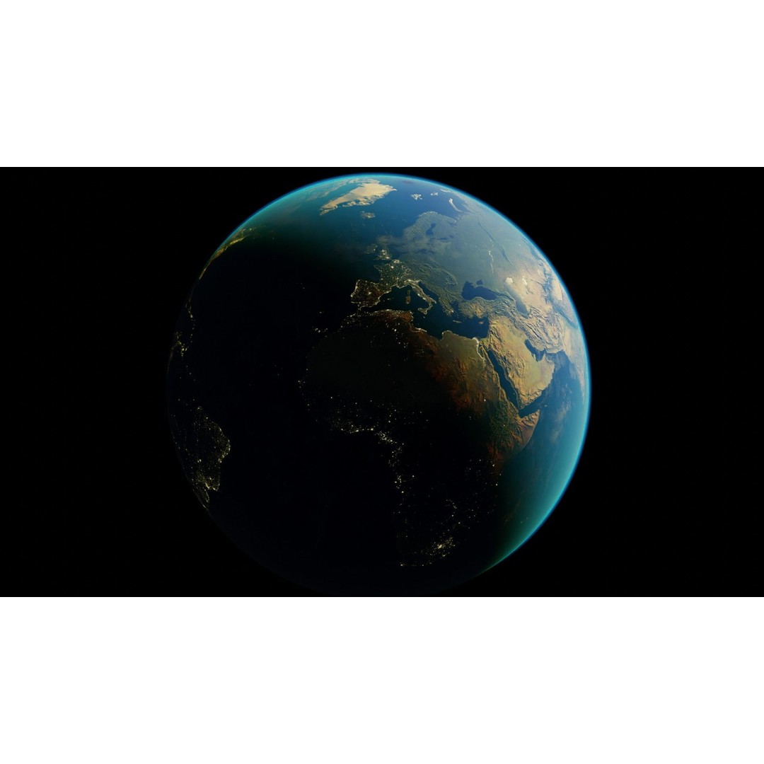 Earth Planet 3D Model – HyperRealistic 16k Textures, FBX - View 3