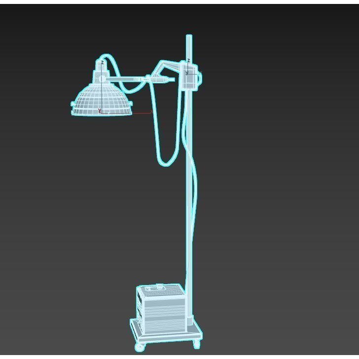 Abandoned Medical Floor Lamp 3D Model – Realistic PBR Asset, FBX/OBJ