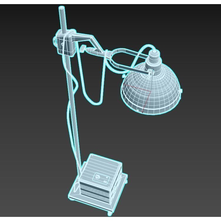 Abandoned Medical Floor Lamp 3D Model – Realistic PBR Asset, FBX/OBJ - View 12