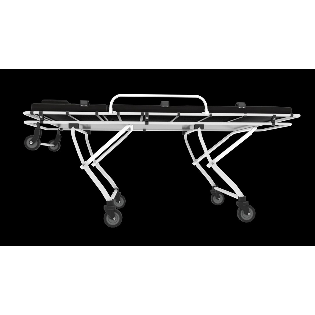 Ambulance Stretcher 3D Model – Low Poly Medical Equipment, FBX, OBJ - View 5