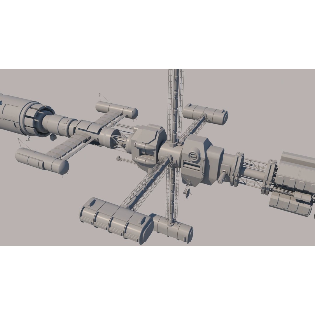 Science Spaceships 3D Model – Futuristic Cruiser, FBX & OBJ Formats - View 11