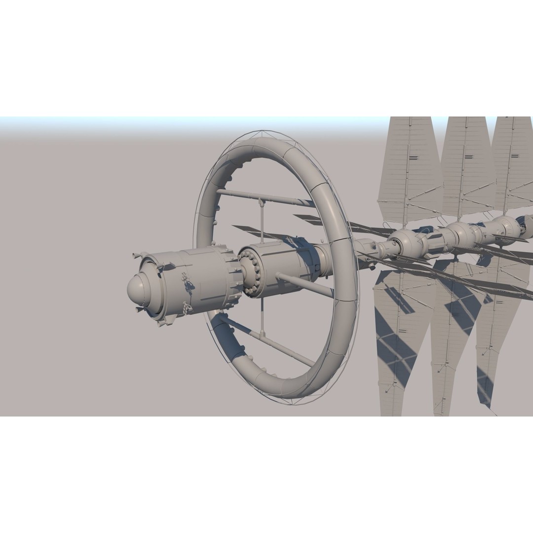 Science Spaceships 3D Model – Futuristic Cruiser, FBX & OBJ Formats - View 15