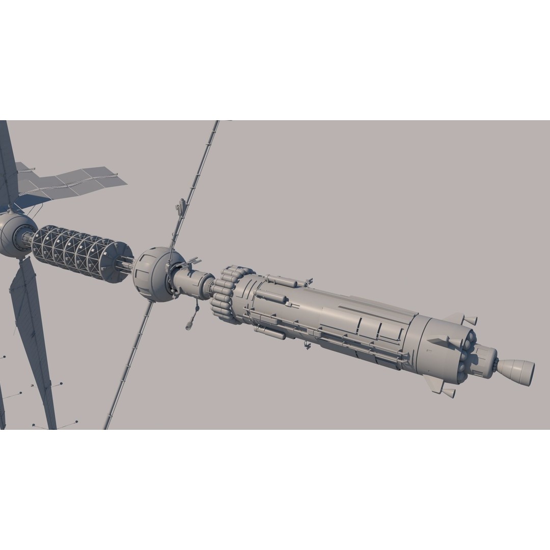 Science Spaceships 3D Model – Futuristic Cruiser, FBX & OBJ Formats - View 16