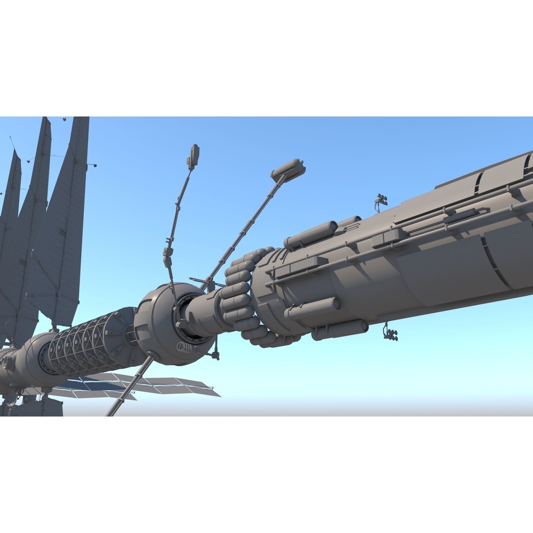 Science Spaceships 3D Model – Futuristic Cruiser, FBX & OBJ Formats - View 18