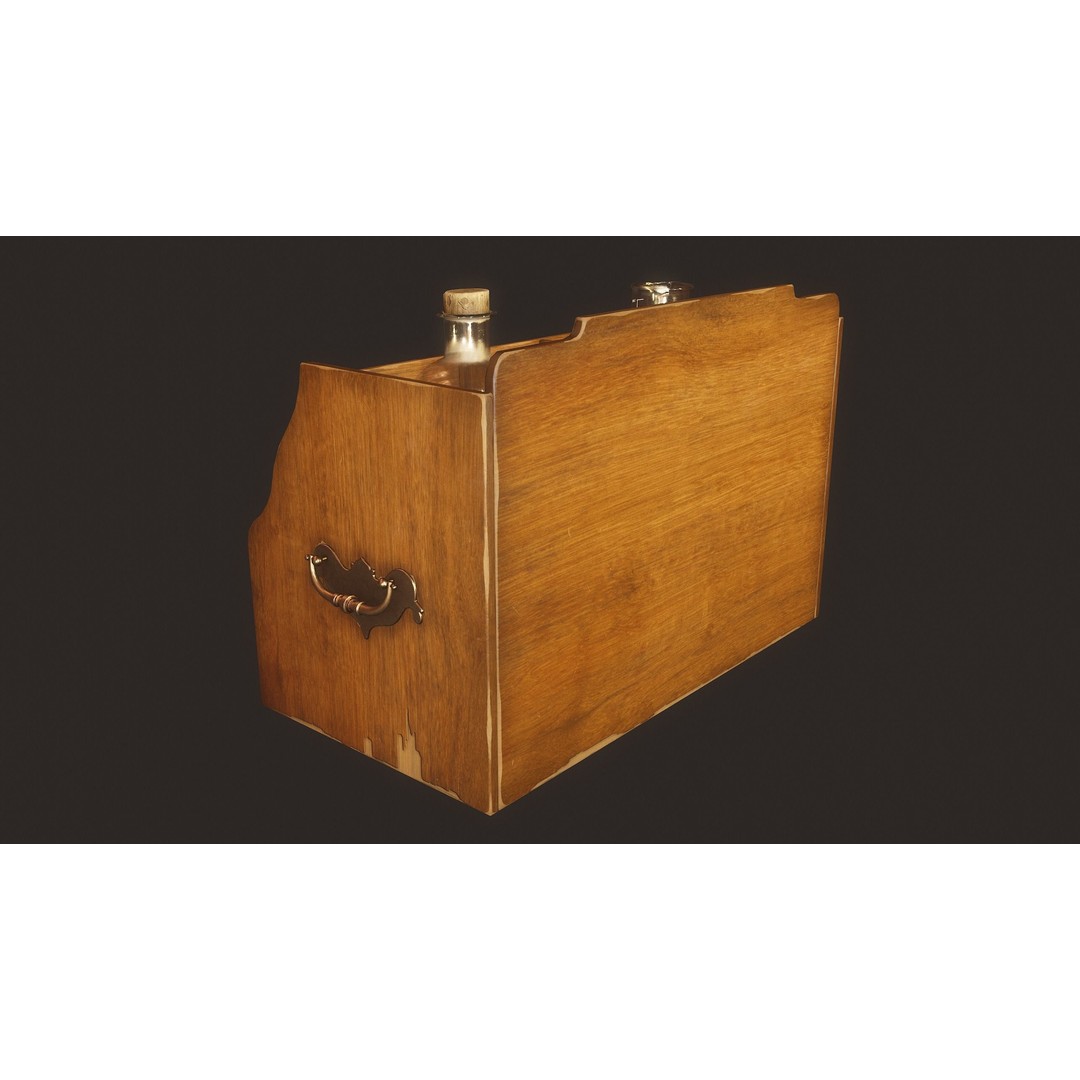 Apothecary Chest 3D Model – Low Poly PBR Game Asset, FBX, OBJ - View 4