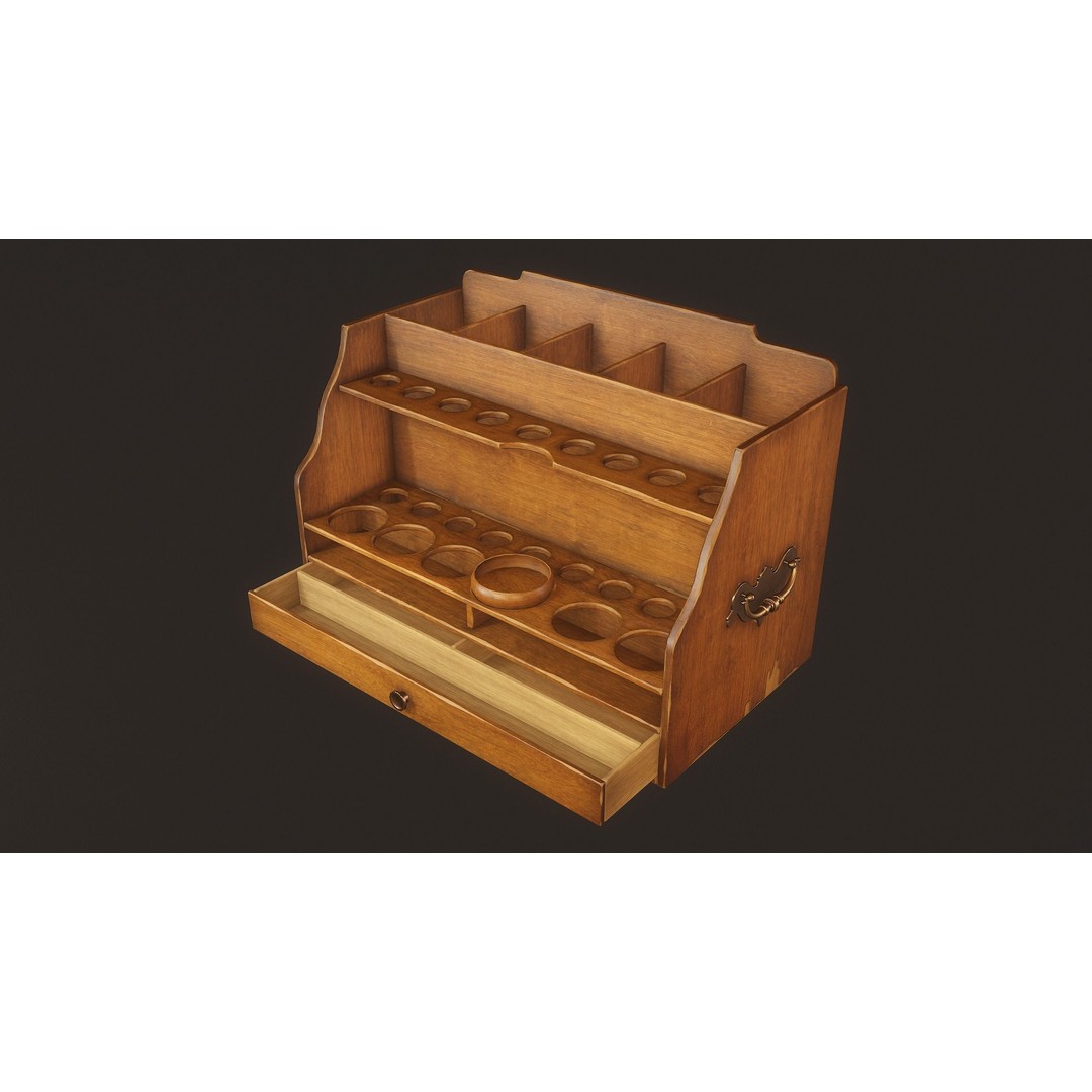 Apothecary Chest 3D Model – Low Poly PBR Game Asset, FBX, OBJ - View 5