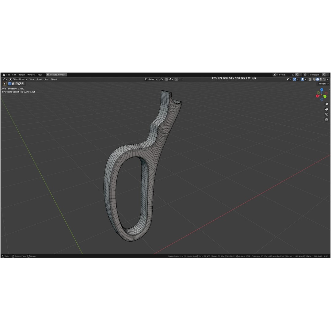 Tischler Standard Straight Biopsy Punch 3D Model – High Poly PBR Medical Tool, FBX, OBJ - View 17