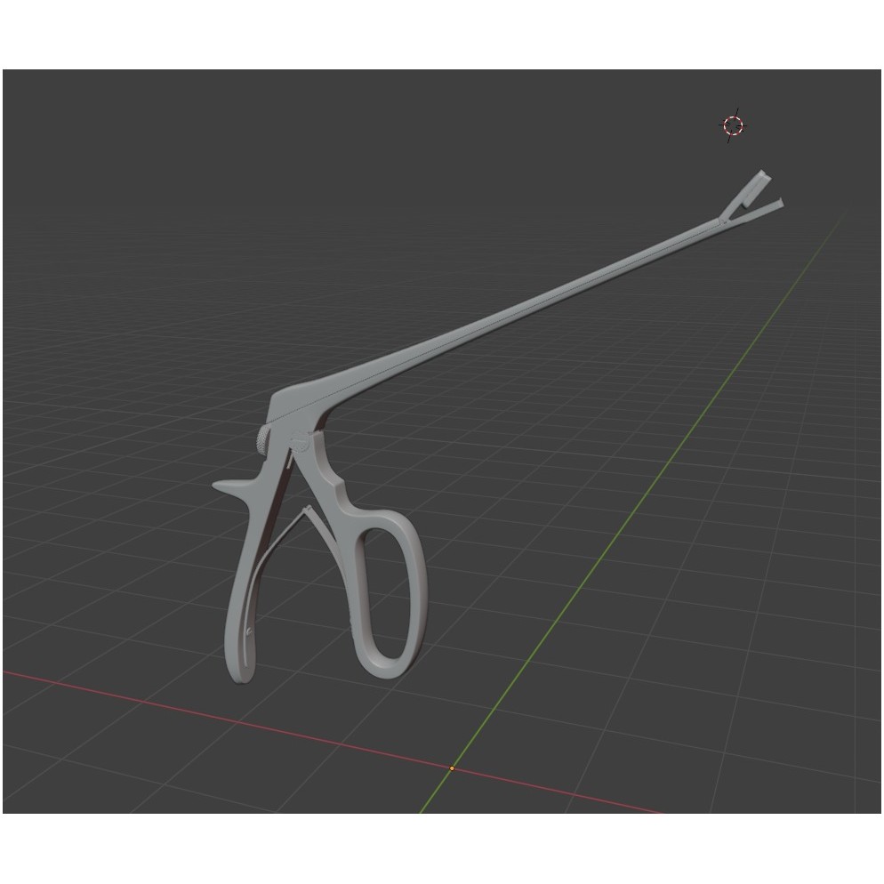 Tischler Standard Straight Biopsy Punch 3D Model – High Poly PBR Medical Tool, FBX, OBJ - View 3