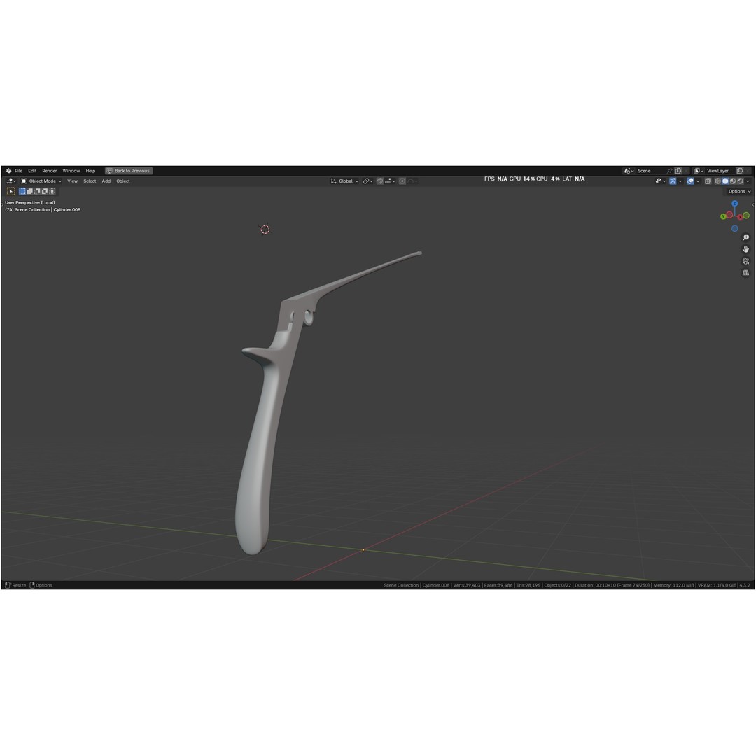 Tischler Standard Straight Biopsy Punch 3D Model – High Poly PBR Medical Tool, FBX, OBJ - View 30