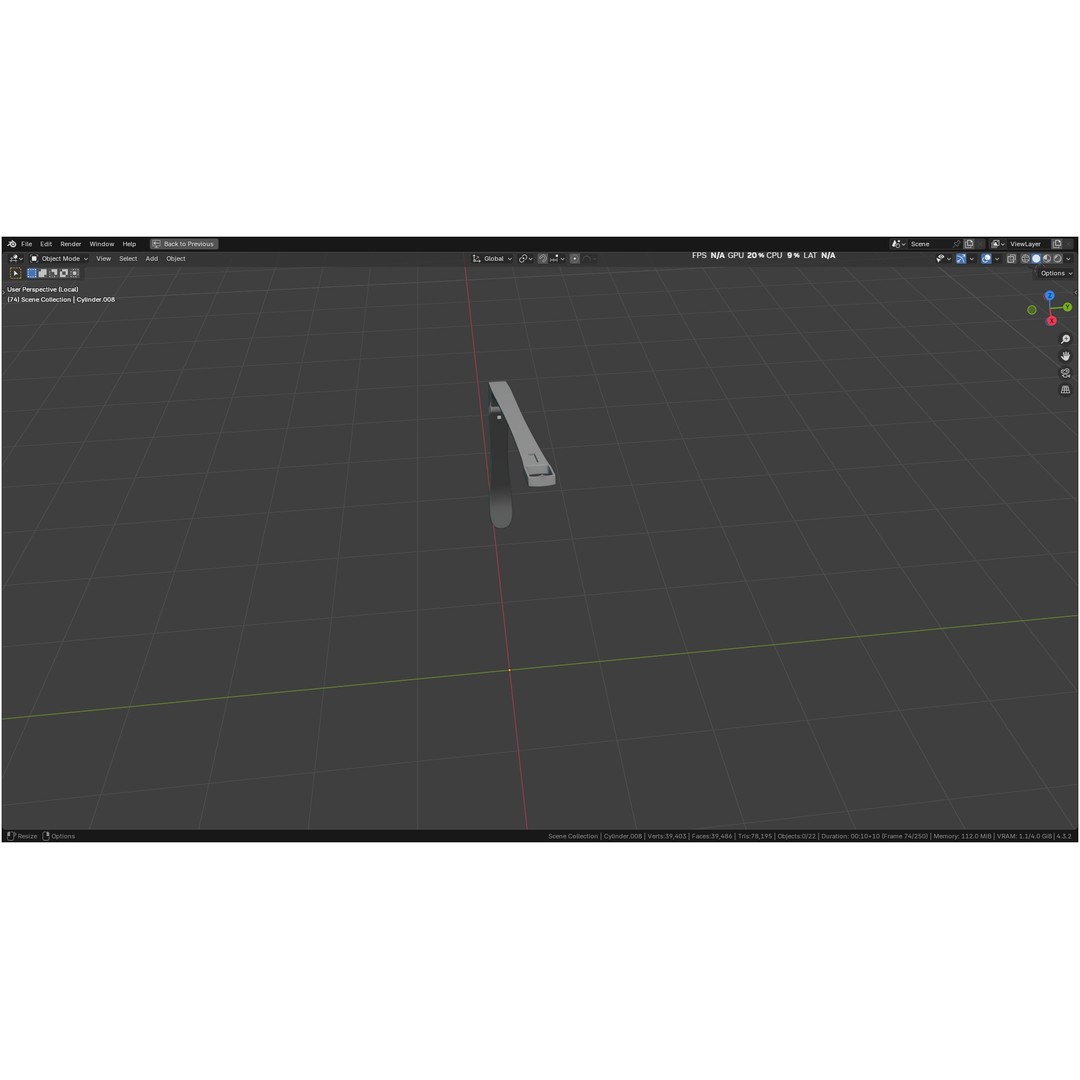 Tischler Standard Straight Biopsy Punch 3D Model – High Poly PBR Medical Tool, FBX, OBJ - View 31