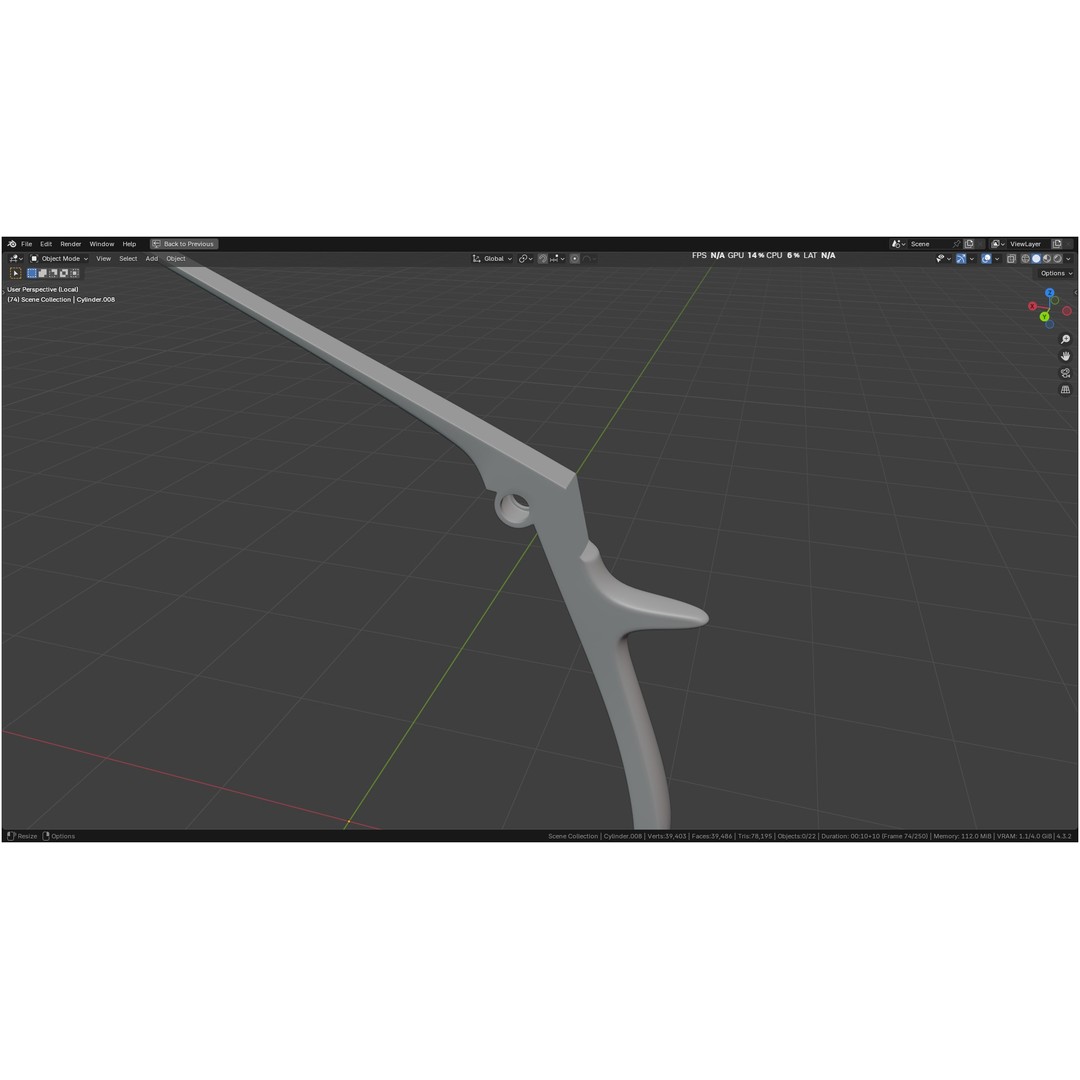 Tischler Standard Straight Biopsy Punch 3D Model – High Poly PBR Medical Tool, FBX, OBJ - View 33