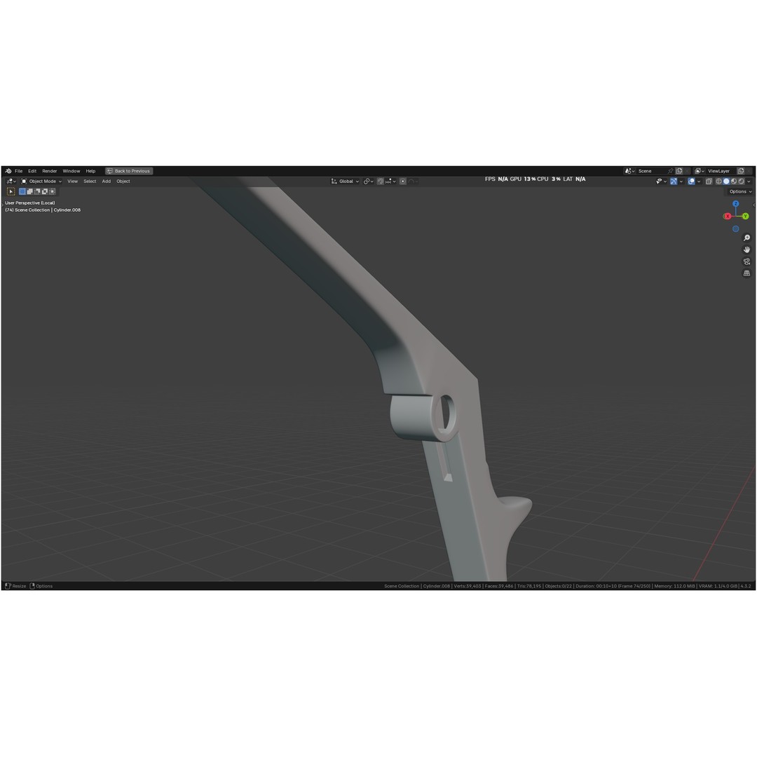 Tischler Standard Straight Biopsy Punch 3D Model – High Poly PBR Medical Tool, FBX, OBJ - View 34
