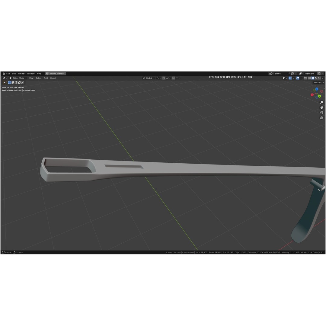 Tischler Standard Straight Biopsy Punch 3D Model – High Poly PBR Medical Tool, FBX, OBJ - View 36