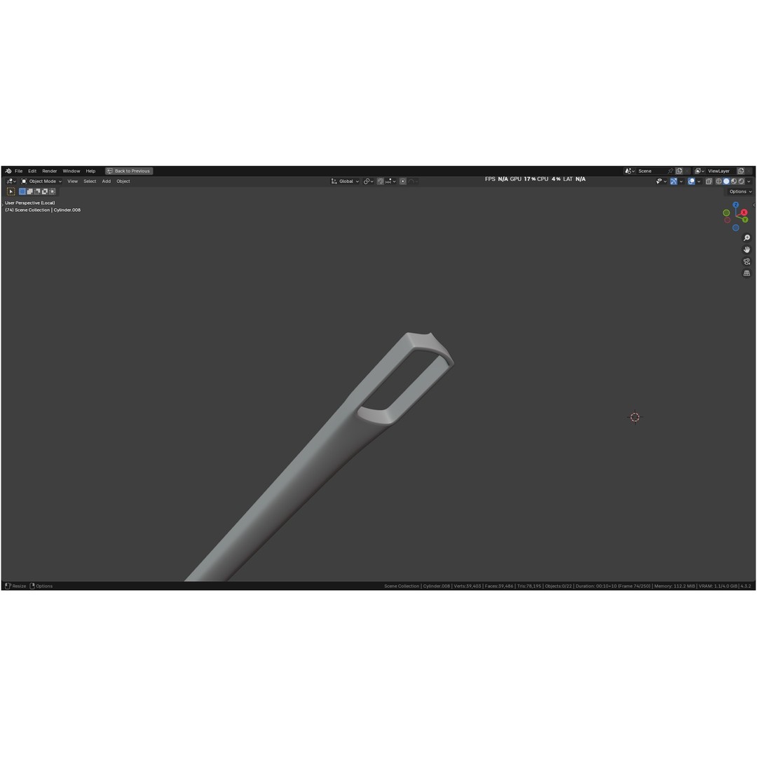 Tischler Standard Straight Biopsy Punch 3D Model – High Poly PBR Medical Tool, FBX, OBJ - View 37