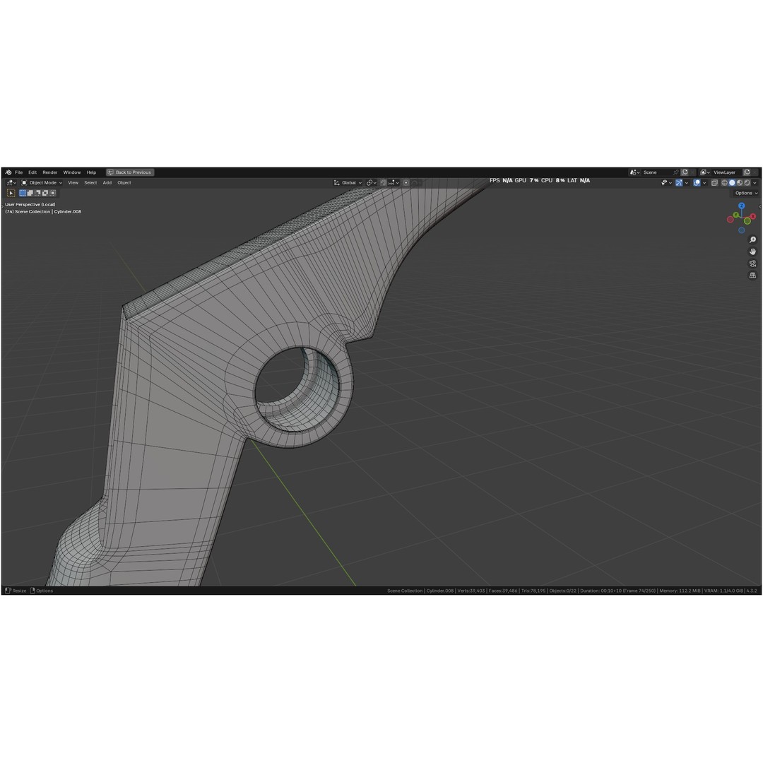 Tischler Standard Straight Biopsy Punch 3D Model – High Poly PBR Medical Tool, FBX, OBJ - View 39
