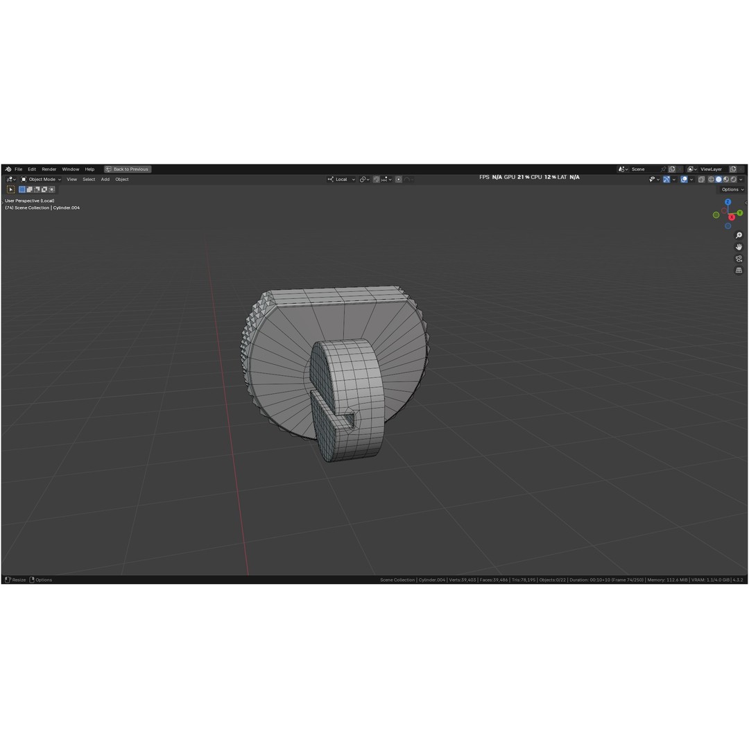 Tischler Standard Straight Biopsy Punch 3D Model – High Poly PBR Medical Tool, FBX, OBJ - View 43