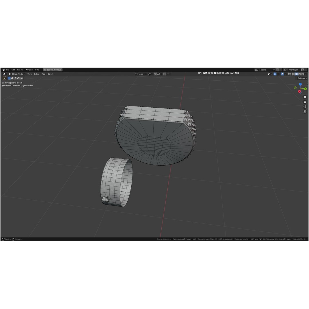 Tischler Standard Straight Biopsy Punch 3D Model – High Poly PBR Medical Tool, FBX, OBJ - View 44