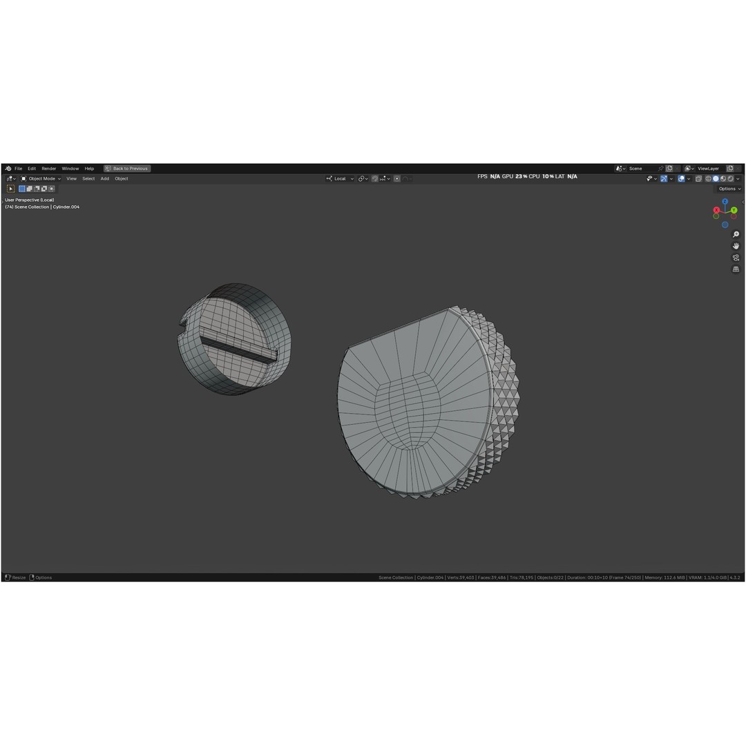 Tischler Standard Straight Biopsy Punch 3D Model – High Poly PBR Medical Tool, FBX, OBJ - View 45