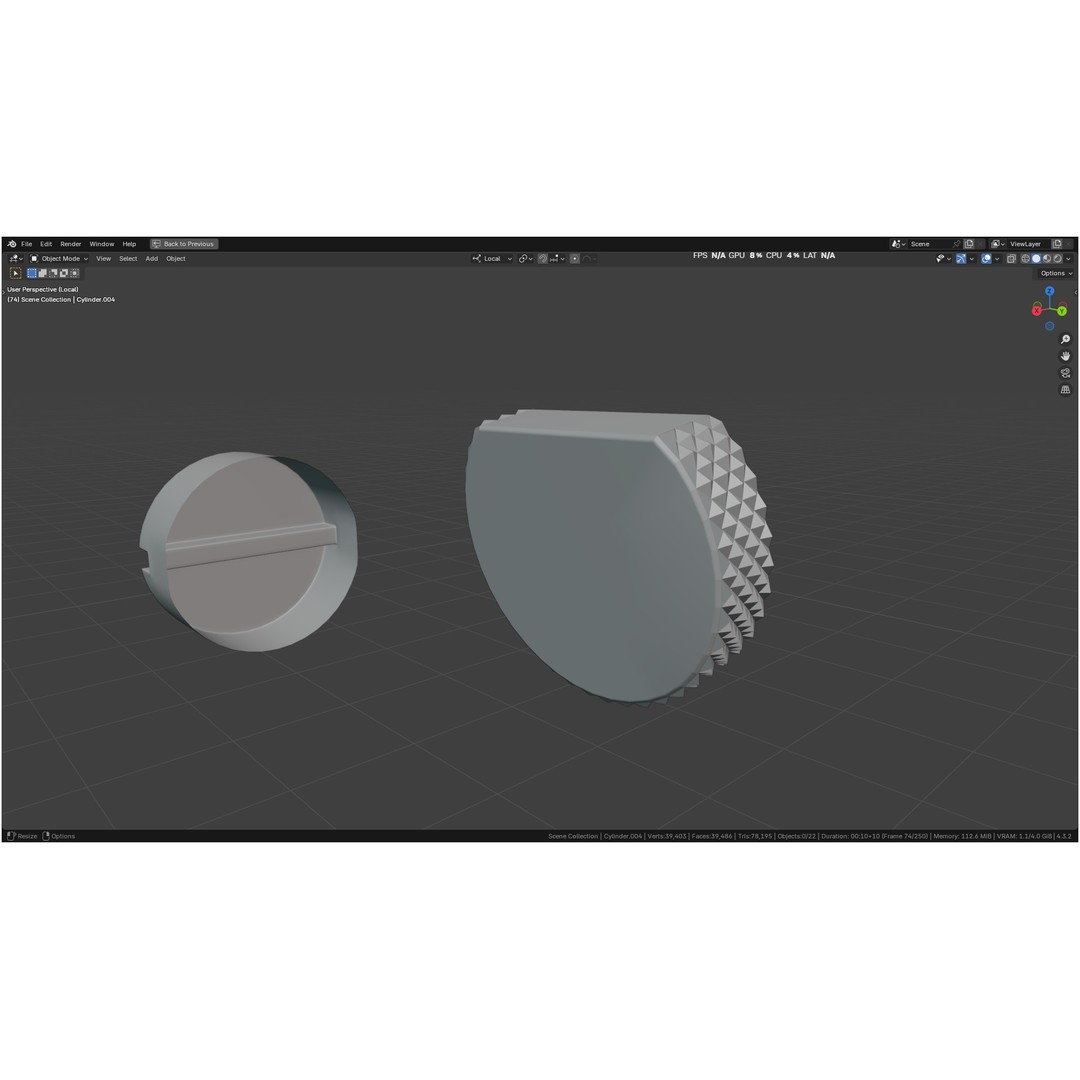 Tischler Standard Straight Biopsy Punch 3D Model – High Poly PBR Medical Tool, FBX, OBJ - View 46