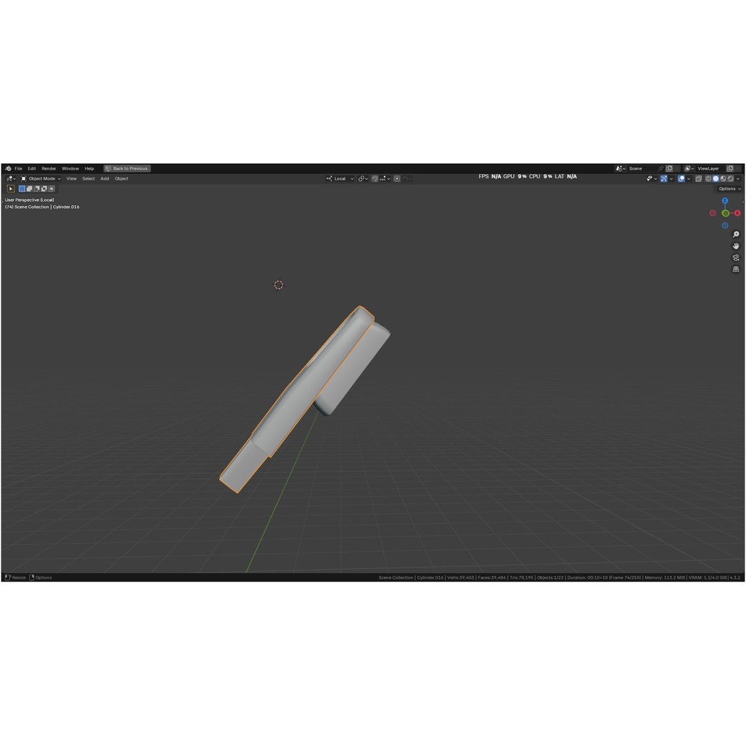 Tischler Standard Straight Biopsy Punch 3D Model – High Poly PBR Medical Tool, FBX, OBJ - View 48