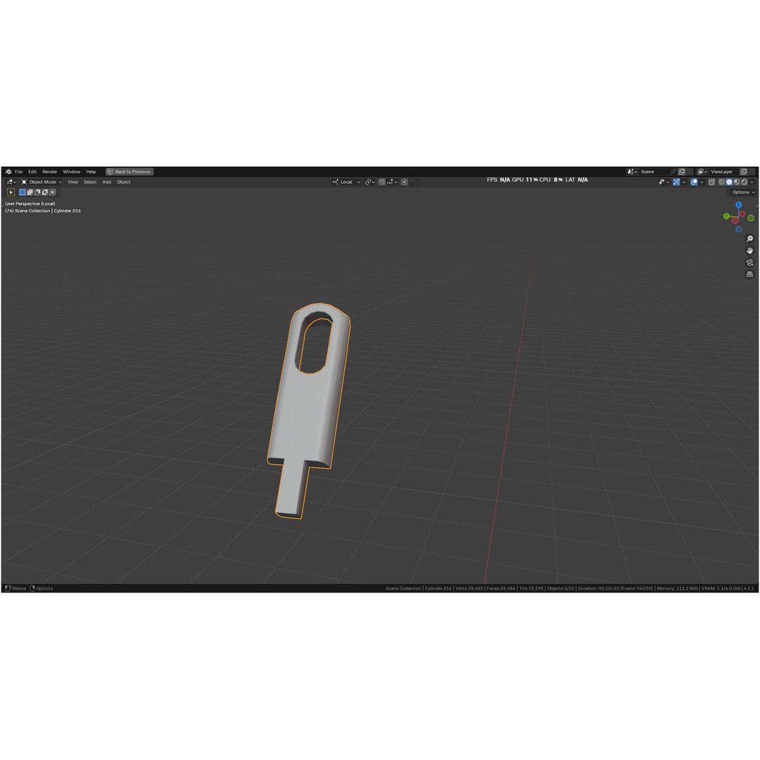 Tischler Standard Straight Biopsy Punch 3D Model – High Poly PBR Medical Tool, FBX, OBJ - View 49