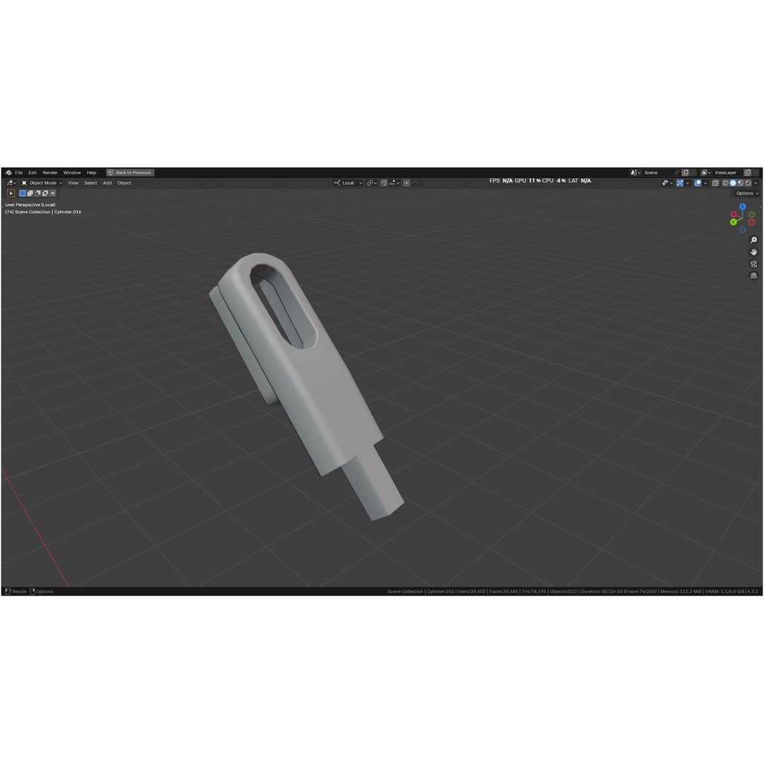 Tischler Standard Straight Biopsy Punch 3D Model – High Poly PBR Medical Tool, FBX, OBJ - View 51